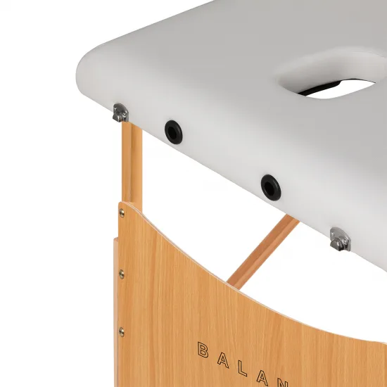 BALANCE drveni sklopivi masaža stol 3 segment 190x70 bijela — slika 6