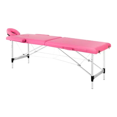 BALANCE aluminij sklopivi masaža stol 2 segment roza