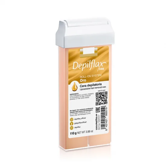 Depilflax 100 vosak za depilaciju, zlatni, 110 g