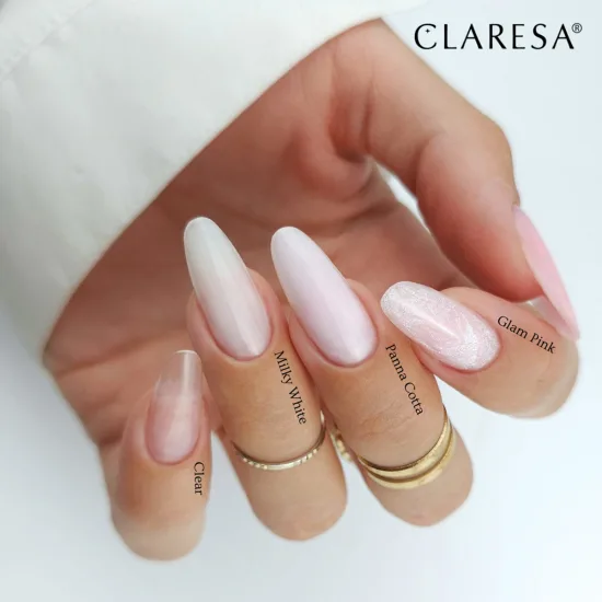 CLARESA HARD & EASY BUILDER GEL MILKY WHITE 12g — slika 4