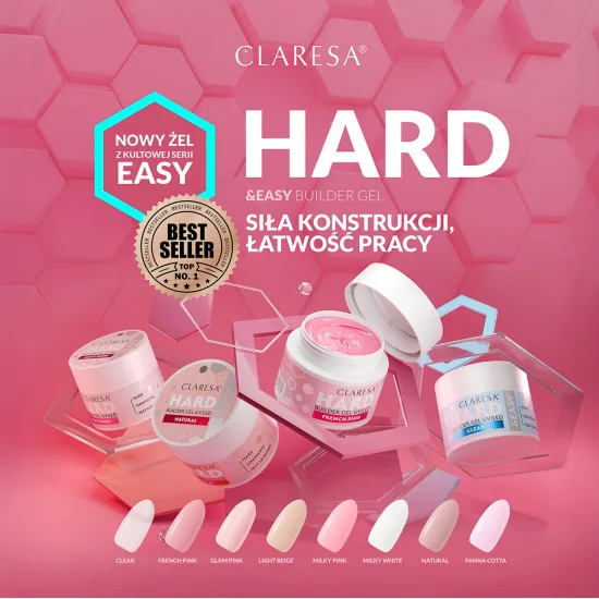CLARESA HARD&EASY BUILDER GEL NATURAL 45g — slika 3