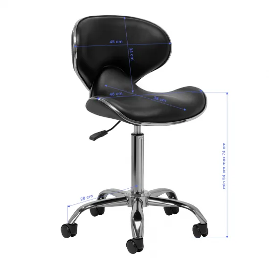 Gabbiano kozmetičko stolce Q-4599 crno V2 — slika 2