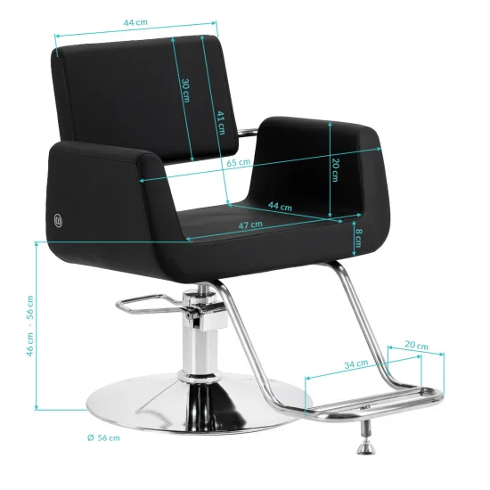 Frizerska stolica Omega Lyra crna — slika 11