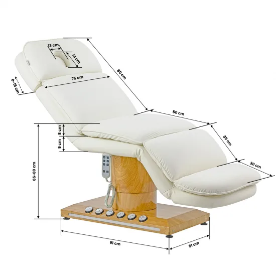 Električna kozmetička stolica Sillon Cloud 3 motors cream — slika 16