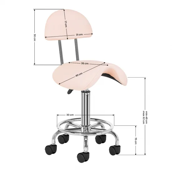 Kozmetički stolac 6001 pink — slika 8