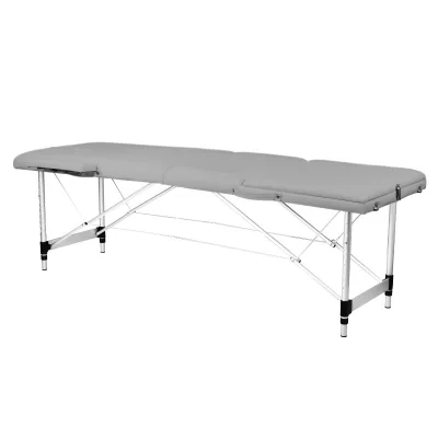 BALANCE aluminijski sklopivi stol za masažu 3 segmenta sivi