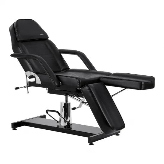 Hidraulična kozmetička stolica za pedikuru Sillon 210 s funkcijom ljuljanja i podijeljenim osloncem za noge crna — slika 2