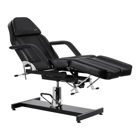 Hidraulična kozmetička stolica za pedikuru Sillon 210 s funkcijom ljuljanja i podijeljenim osloncem za noge crna — slika 3
