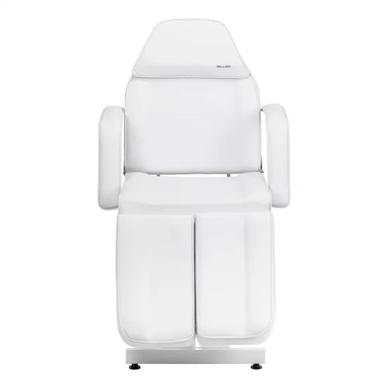 Hidraulična kozmetička stolica za pedikuru Sillon 210 s funkcijom ljuljanja i podijeljenim naslonom za noge bijela — slika 10