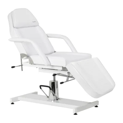 Hidraulična kozmetička stolica Sillon 210 s postoljem bijela