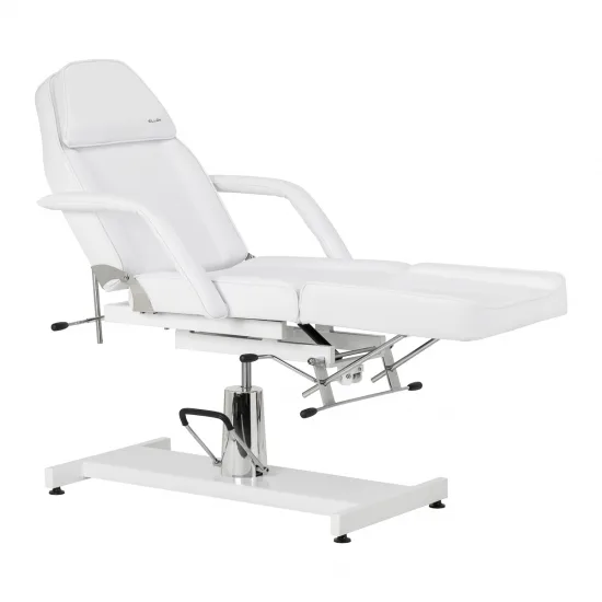 Hidraulična kozmetička stolica Sillon 210 s postoljem bijela — slika 2