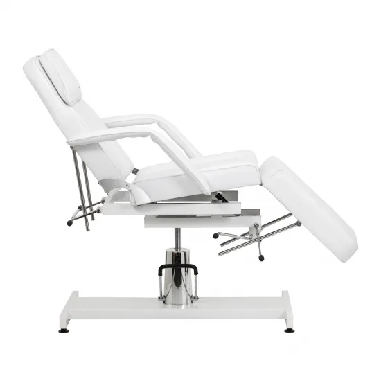 Hidraulična kozmetička stolica Sillon 210 s postoljem bijela — slika 5