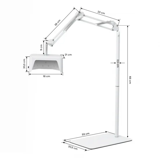 UV LED lampa Glow 112 s metalnom bazom 48W za pedikuru na stalku — slika 7