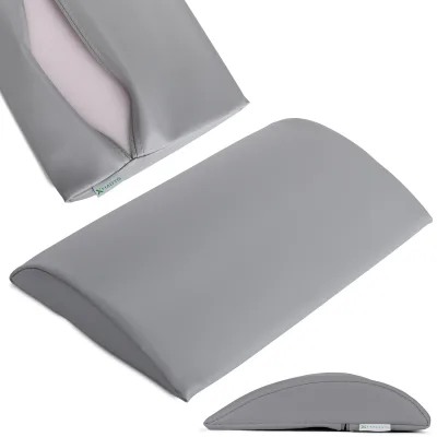 Poluokrugli jastuk za lumbalni dio 40x25x5 mekani K029 sivi