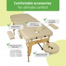 Prijenosni stol za masažu Bianca Comfy Base K533 bež