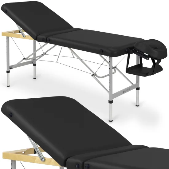 Masažni stol Aero Plus Alu 60 Vinyl Flex K015 Crni