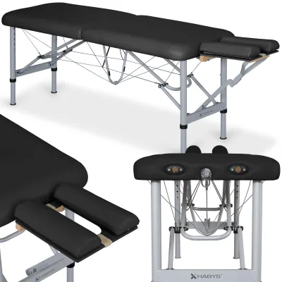 Masažni stol Chiro Ultralux 19 Alu Vinyl Flex K015 Crni