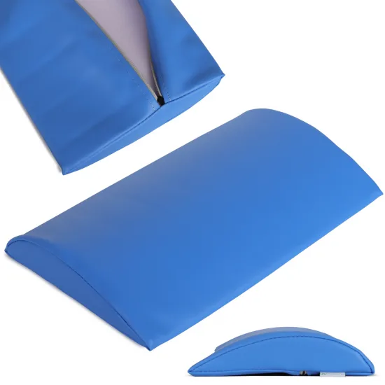 Poluokrugli jastuk za lumbalni dio 40x25x5 mekani K023 plavi