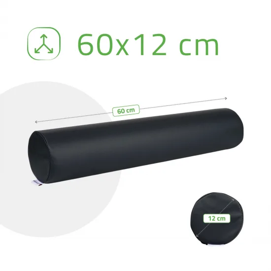 Okrugli jastuk 12x60 Comfy Base PU K515 crni — slika 5