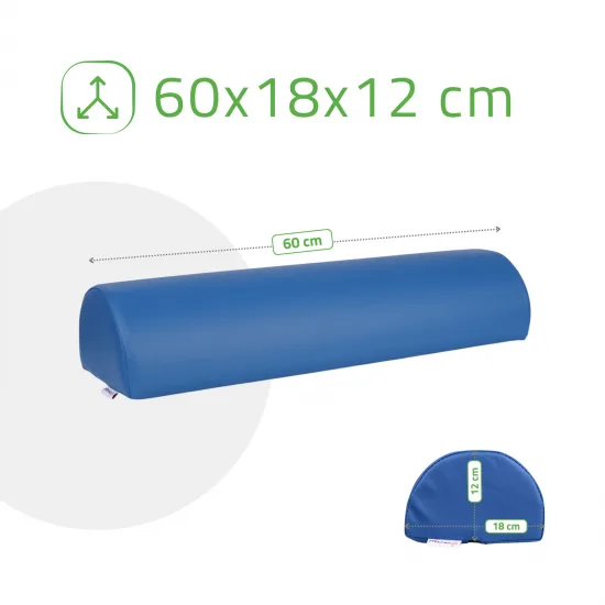 Poluokrugli jastuk 60x18x12 - K512 plavi — slika 5