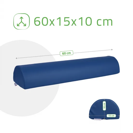 Poluokrugli jastuk 60x15x10 - K512 plavi — slika 5