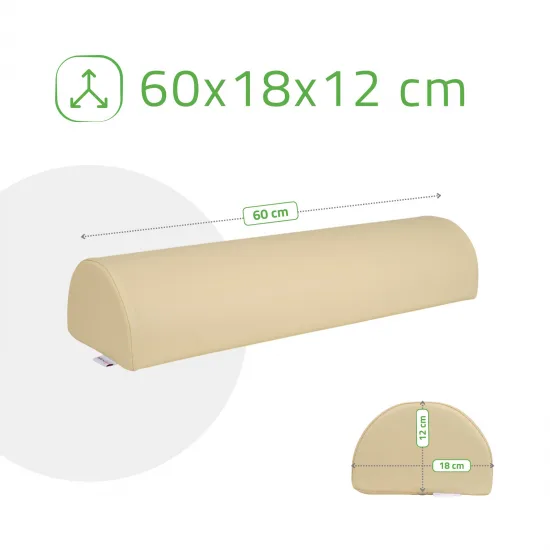 Poluokrugli jastuk 60x18x12 - K533 bež — slika 5