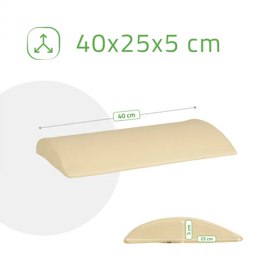 Poluokrugli jastuk za lumbalni dio 40x25x5 K533 bež — slika 5