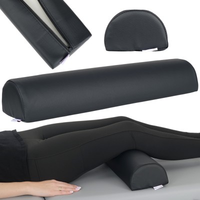 Poluokrugli jastuk 60x15x10 - K515 Crni