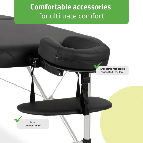 Prijenosni stol za masažu Nina Comforty Base K515 crni — slika 3