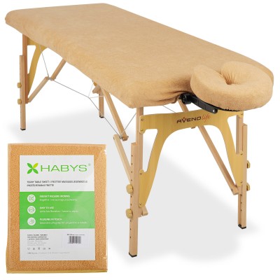 Set – 1-dijelna frotir plahta za sklopive stolove – 60/165 cm, bež frotir navlaka za naslon za glavu