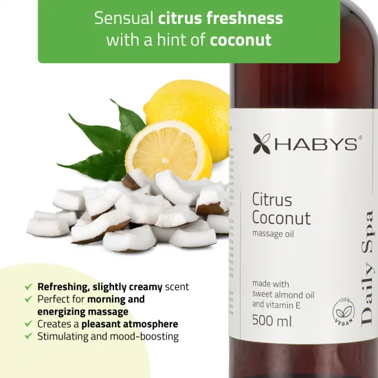 Ulje za masažu Daily Spa Citrus kokos, HABYS 500 ml — slika 5
