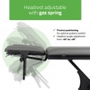 Fortis 2 ERGO stol za tretmane, električno podešavanje visine s nožnom komandom, ERGO jastuk, k722 siva