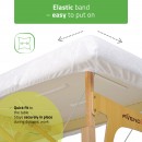 Frotirna plahta od 1 komada za sklopive stolove – 60/165 cm, bijela