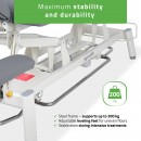 Proxima V4 Ergo terapijski stol, električno podešavanje visine s nožnom komandom, ERGO jastuk, Touch Core k322 siva boja