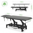 Fortis 4 ERGO stol za tretmane, električno podešavanje visine s nožnom komandom, ERGO jastuk, k722 siva