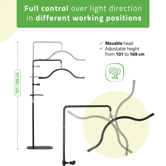 Vena Dark kozmetička lampa, crna — slika 6
