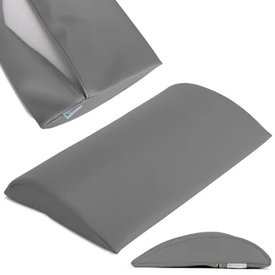 Poluokrugli jastuk za lumbalni dio 40x25x5, tvrdi, k322, sivi