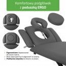 Evero Cross X4 ERGO terapijski stol, električno podešavanje visine s ručnim daljinskim upravljačem, ERGO jastuk, Touch Core k322 siva boja