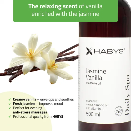 Massage oil Daily Spa Jasmine Vanilla HABYS 500 ml — slika 6