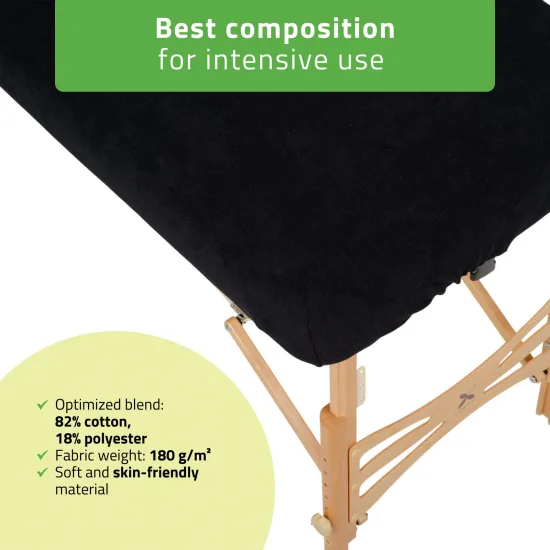 Terry Table Sheet for portable tables 60-65/180-185 black — slika 3