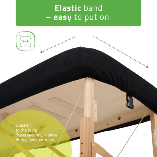 Terry Table Sheet for portable tables 60-65/180-185 black — slika 4