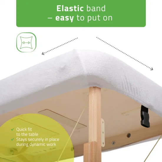 Terry Table Sheet for portable tables 70-75/ 180-185 white — slika 4