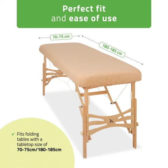 Terry Table Sheet for portable tables 70-75/ 180-185 beige — slika 2