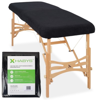 Frotirna prostirka za prijenosne stolove 70-75/180-185 crna