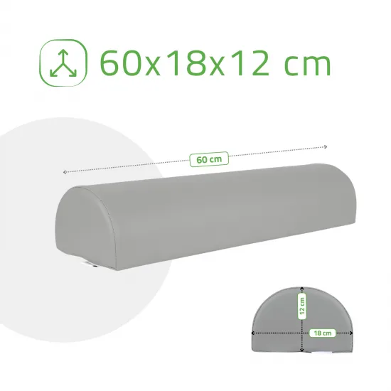 Semi Round Bolster 60x18x12 - K522 Gray — slika 5