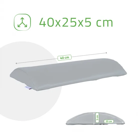 Semi Round Bolster Lumbar 40x25x5 K522 Gray — slika 5