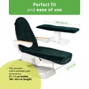 Velur plahta s gumicom i vezicama za kozmetičku stolicu, boja flaše zelene