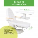 Terry sheet with elastic and ties for cosmetic chair, white