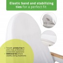 Terry sheet with elastic and ties for cosmetic chair, white