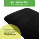 Terry sheet with elastic and ties for cosmetic chair, black